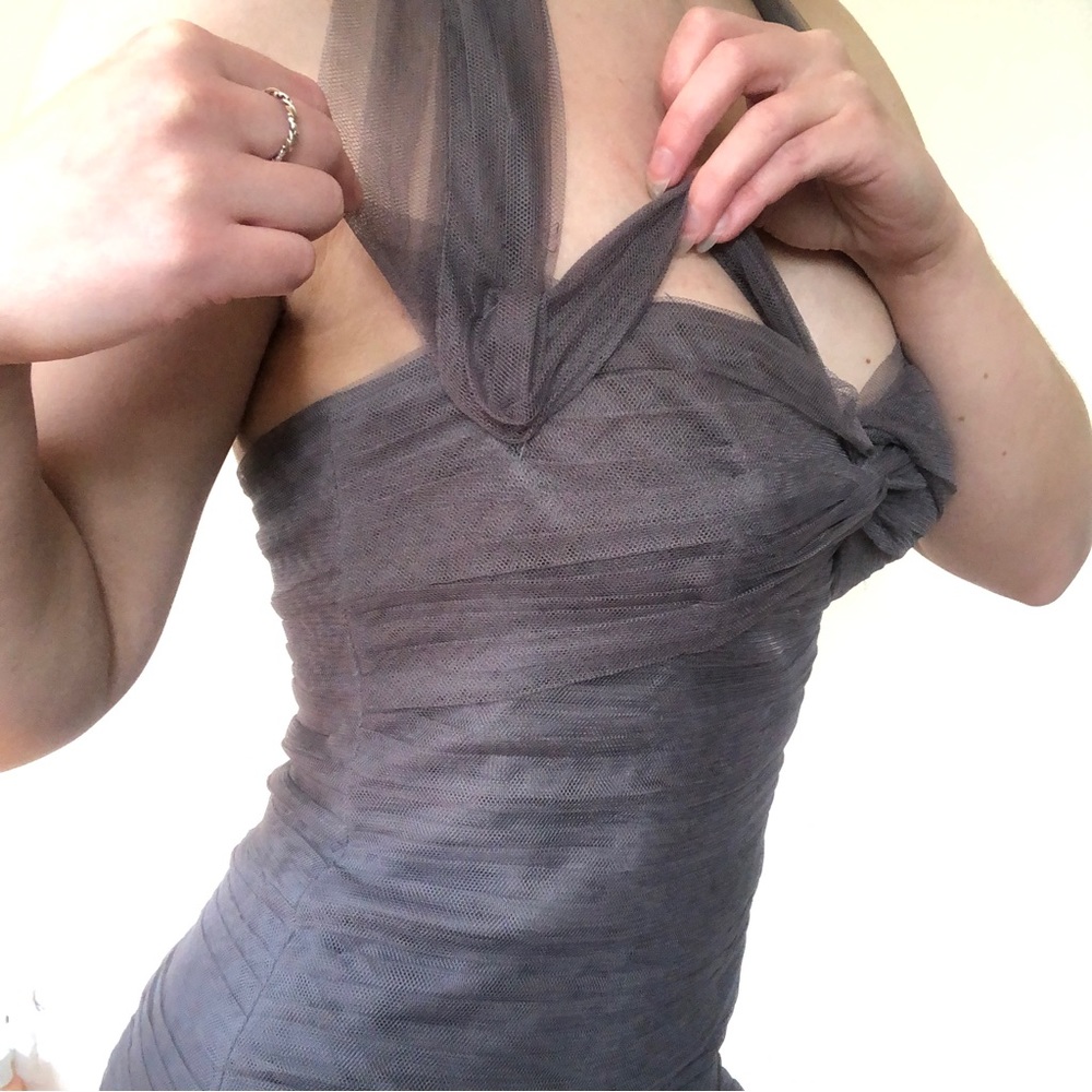 Monique Lhuillier Bridesmaids Gray Dress - Picture 8 of 8